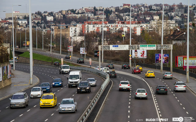 A Budaörsi út megújult szakasza