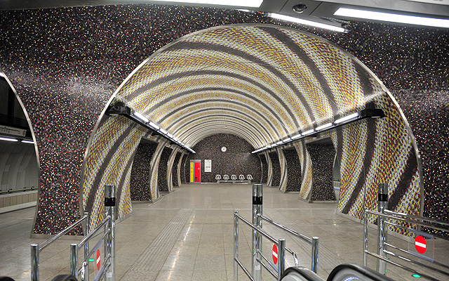 The station of Metro Line 4 at Gellért tér 