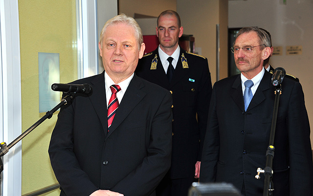Tarlós István főpolgármester beszédet mond a Budapesti Rendőr-főkapitányság IV. számú rendőrszállójának átadásán                                    