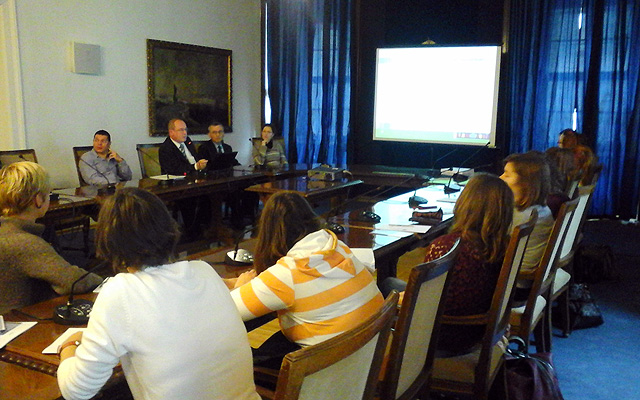 Budapesti Corvinus Egyetem településüzemeltető szakirány hallgatói az együttműködési megállapodás rendezett megtartott előadáson