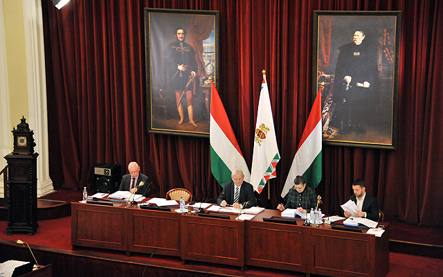 A Fővárosi Közgyűlés ülése 2015. január 28-án a Városháza dísztermében