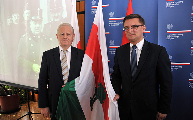 Tarlós István, Budapest főpolgármestere és Marcin Krupa Katowice város polgármestere a Henryk Slawik rakpart avatási ünnepségén